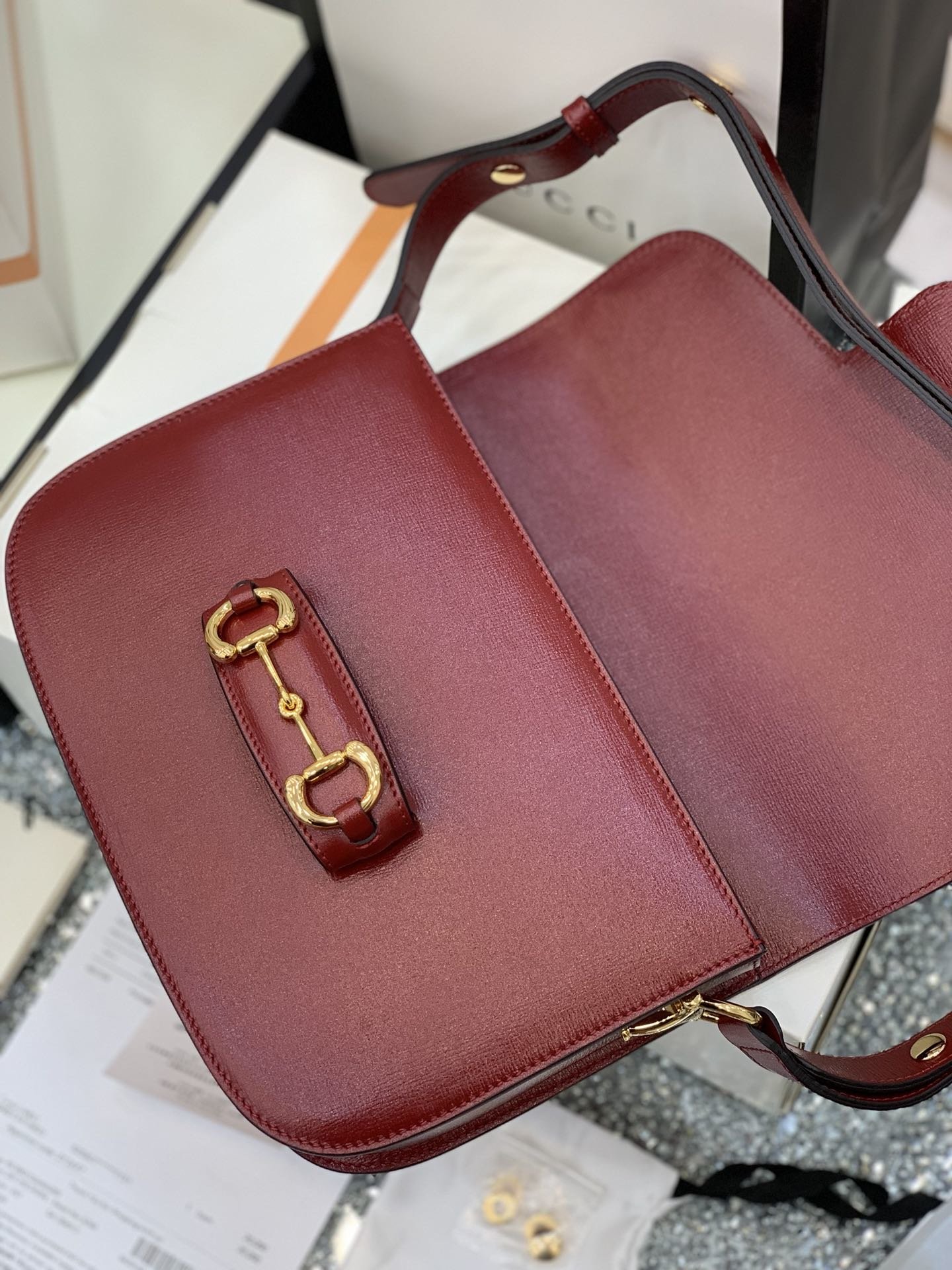 GUCCI 1995 Horsebit Bag 602204 25*18*8cm