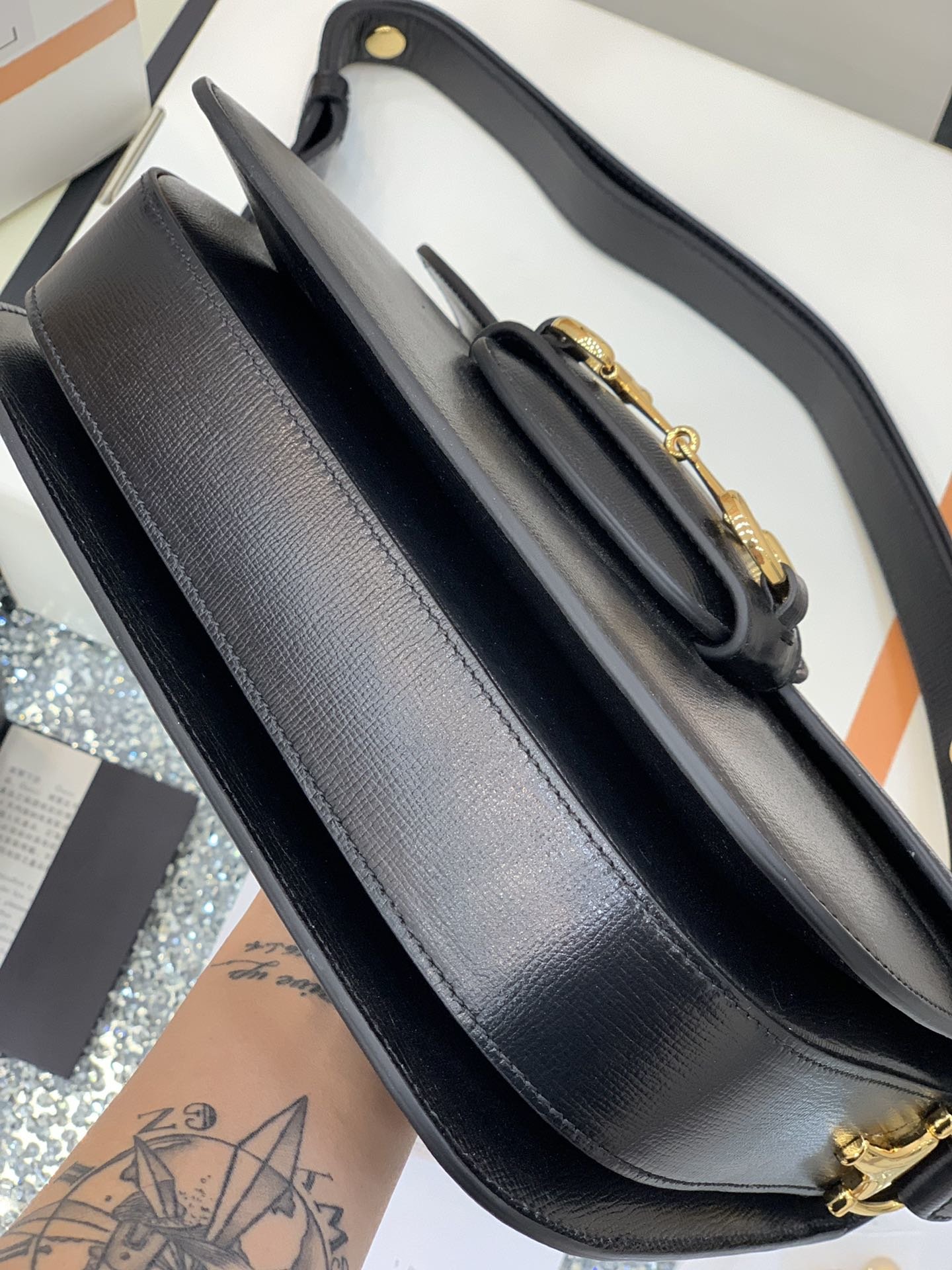 GUCCI 1995 Horsebit Bag 602204 25*18*8cm