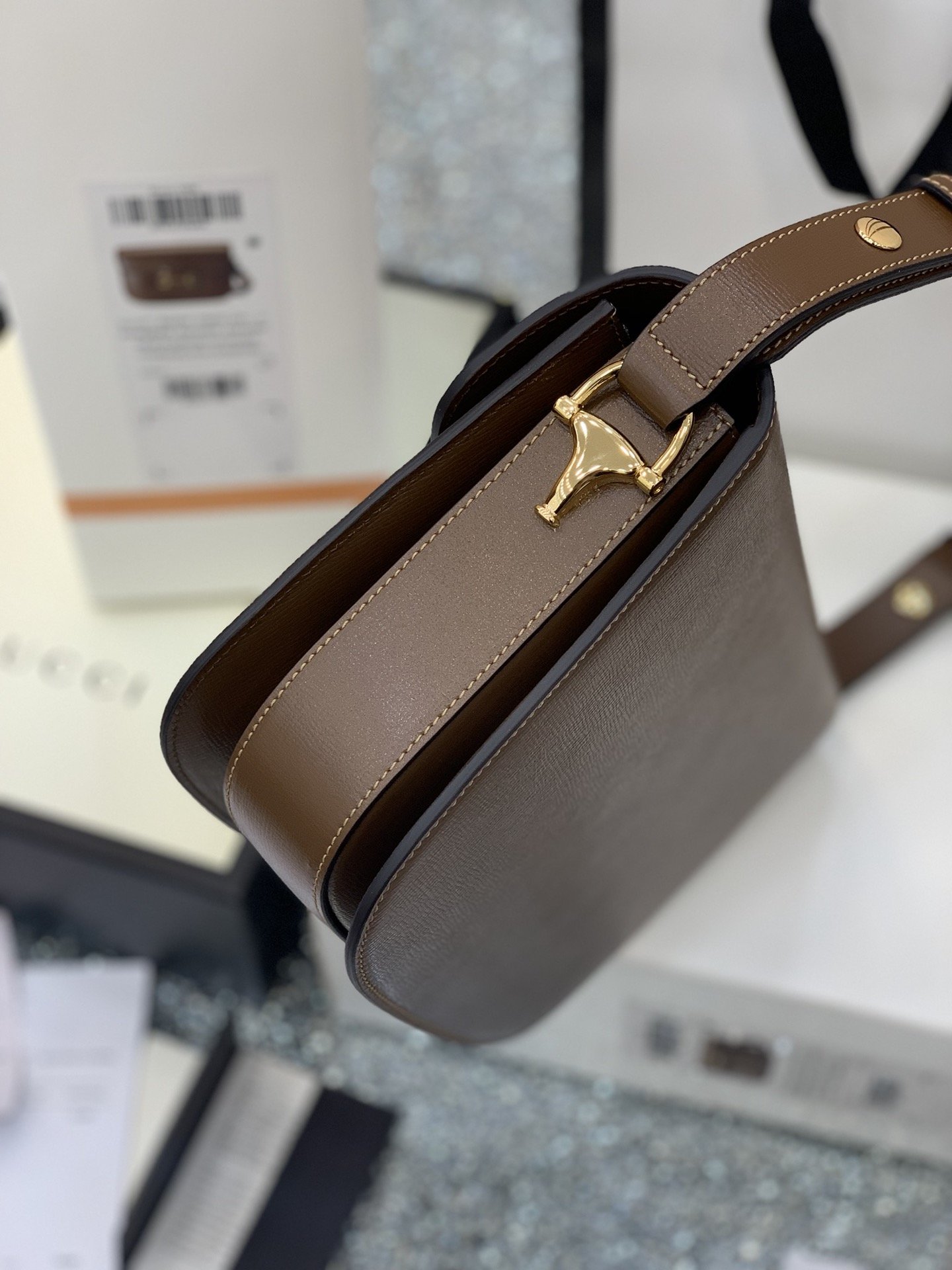 GUCCI 1995 Horsebit Bag 602204 25*18*8cm