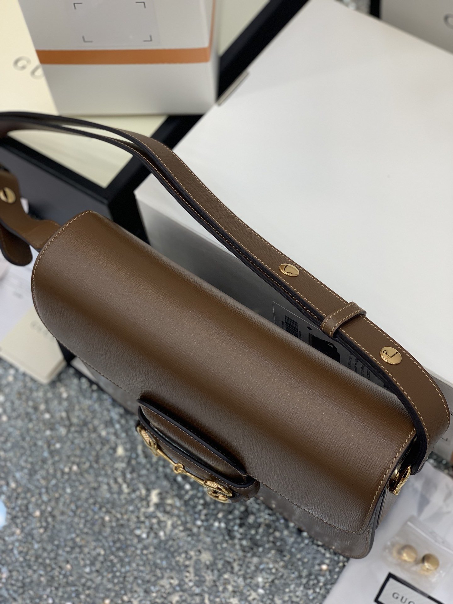 GUCCI 1995 Horsebit Bag 602204 25*18*8cm