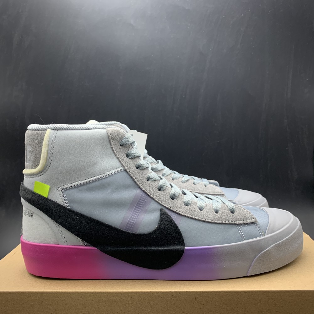 Nike Blazer Mid Off-White Wolf Grey Serena Queen  AA3832-002