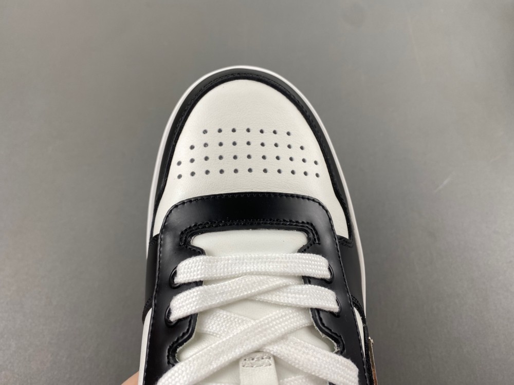 Prada Downtown Low Top Sneakers Leather White Black