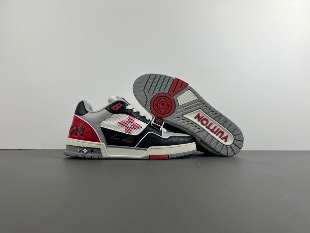 Louis Vuitton LV Trainer Red Grey Black