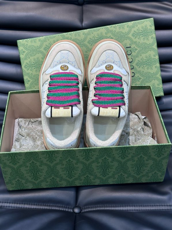 Gucci Screener GG Sneakers Light Brown Beige Orange