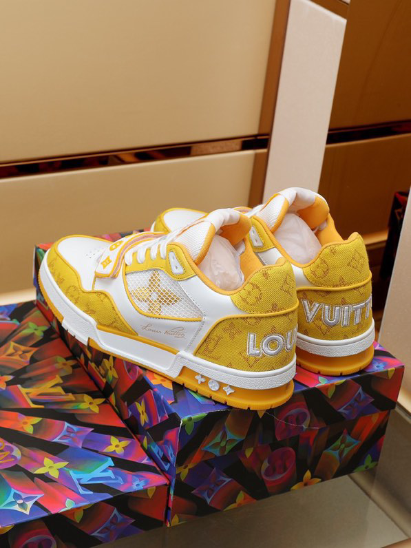 Louis Vuitton Trainer Monogram Denim Yellow
