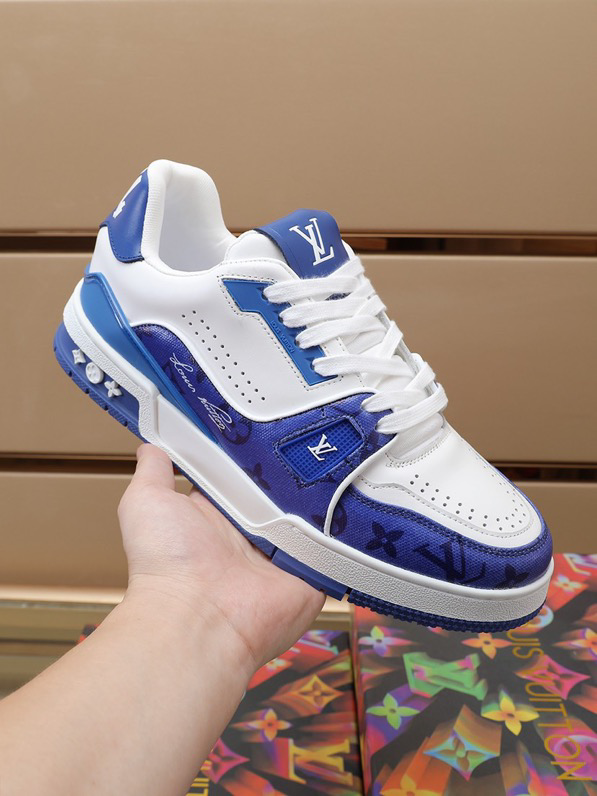 Louis Vuitton Trainer Bule White