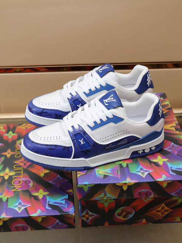 Louis Vuitton Trainer Bule White