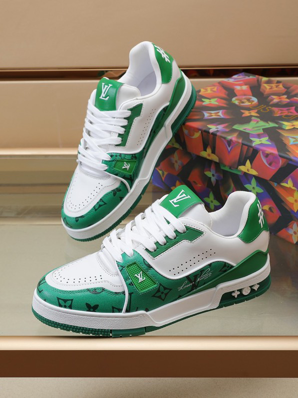 Louis Vuitton Trainer #54 Signature Green White
