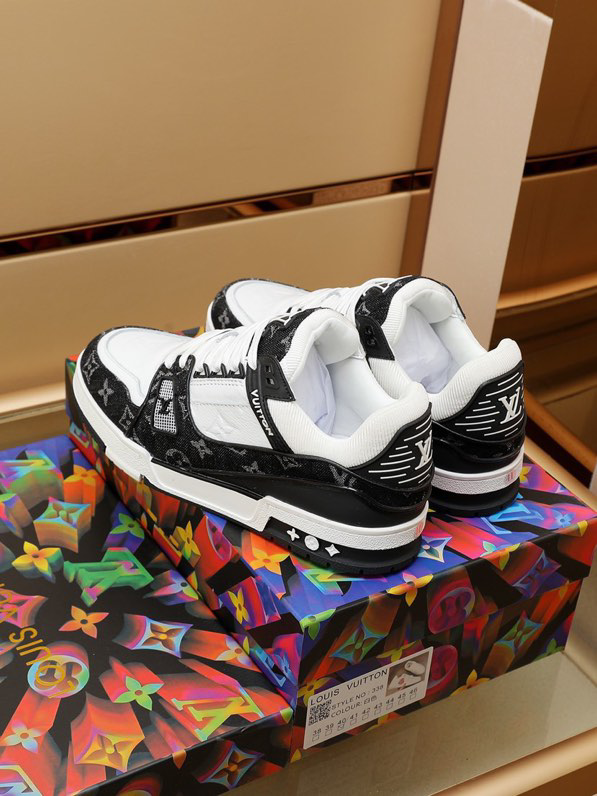 Louis Vuitton LV Trainer White Black White