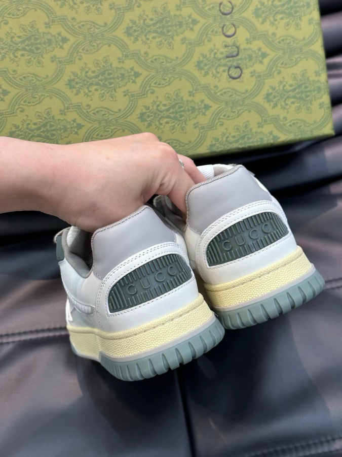 Gucci White Distressed Effect Sneakers White