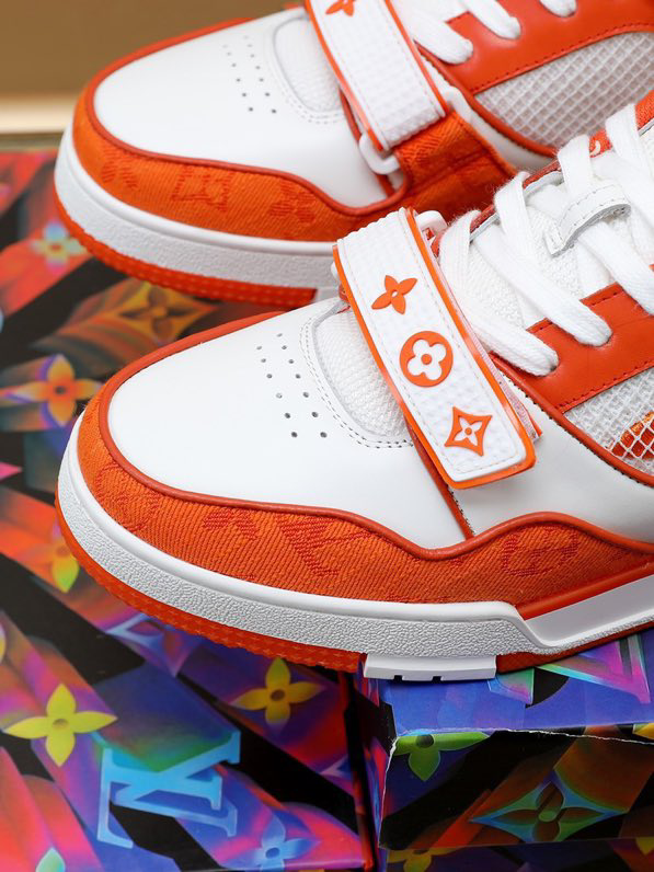 Louis Vuitton Trainer Monogram Denim Orange