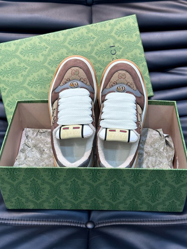 Gucci Screener GG Sneakers Brown
