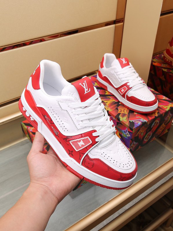 Louis Vuitton Trainer #54 Signature Red White