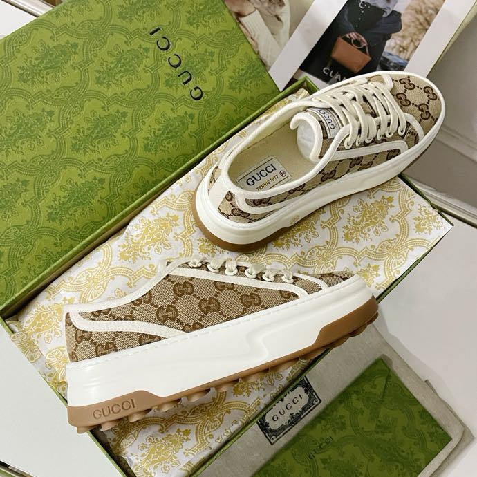 Gucci Tennis 1977 platform sneakers  Brown