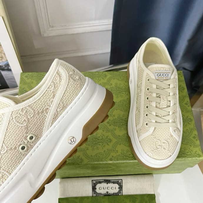 Gucci Tennis 1977 platform sneakers off white