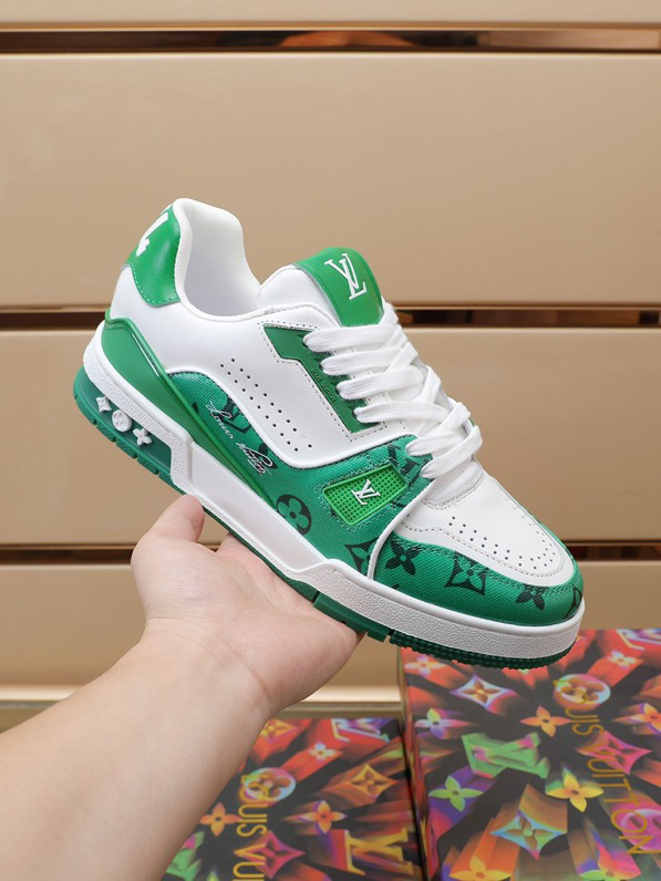 Louis Vuitton Trainer #54 Signature Green White