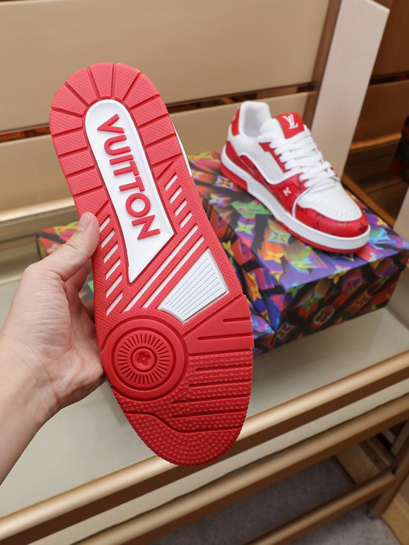 Louis Vuitton Trainer #54 Signature Red White