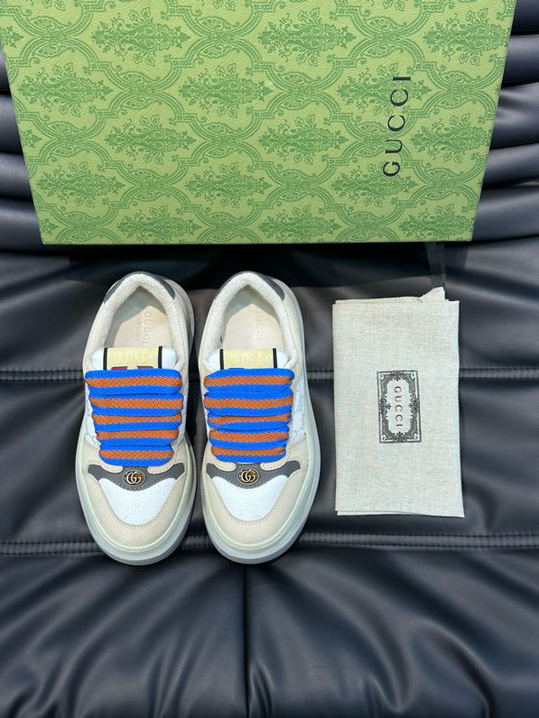 Gucci Screener GG Sneakers White Beige Grey