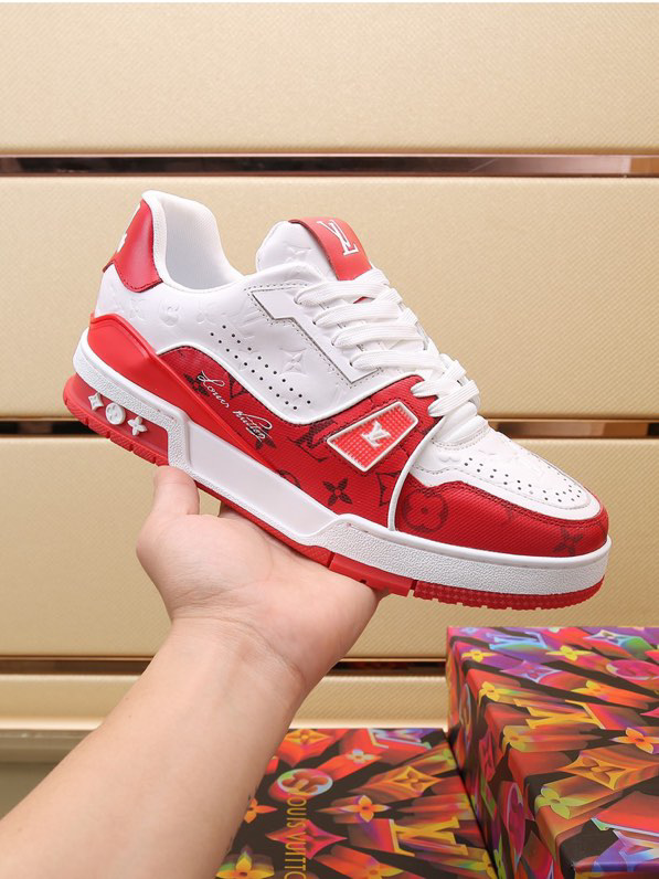 Louis Vuitton Trainer #54 Signature Red White