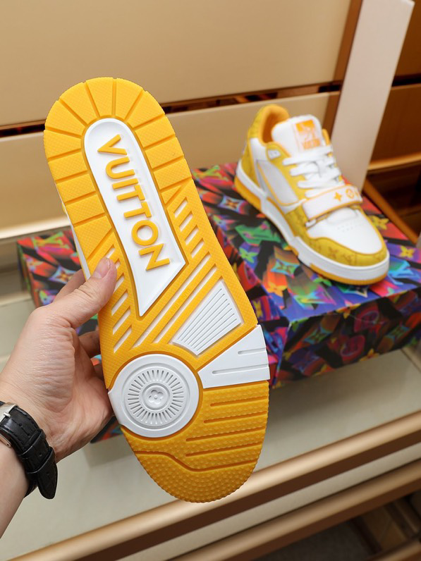 Louis Vuitton Trainer Monogram Denim Yellow