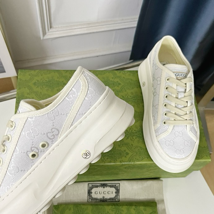 Gucci Tennis 1977 platform sneakers white
