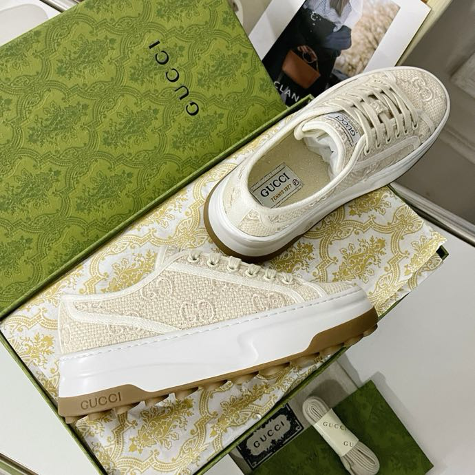 Gucci Tennis 1977 platform sneakers off white
