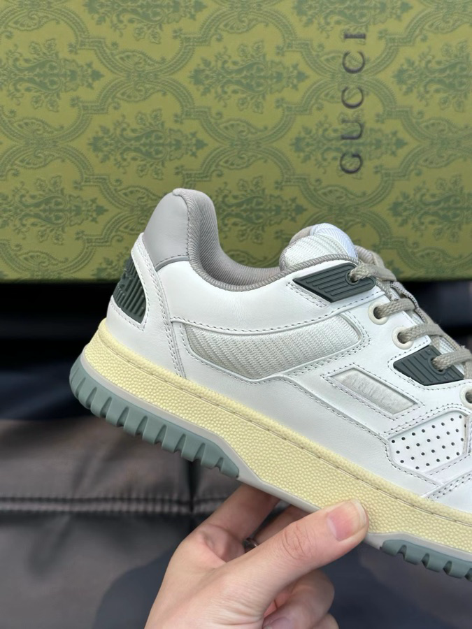 Gucci White Distressed Effect Sneakers White