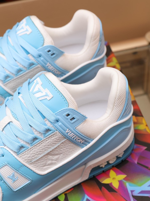 Louis Vuitton Trainer Low White Sky Blue