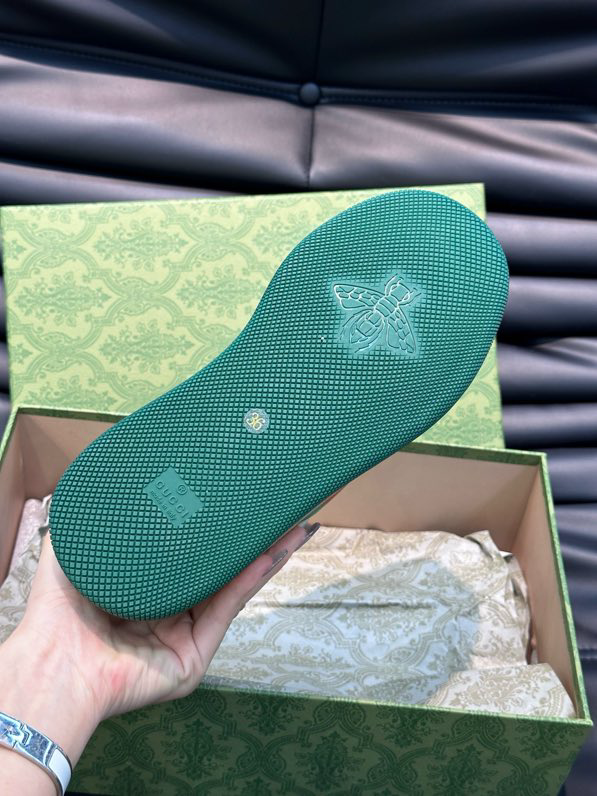 Gucci Screener GG Sneakers Yellow Green Light Brown