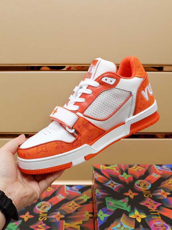 Louis Vuitton Trainer Monogram Denim Orange