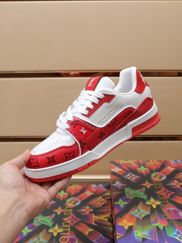 Louis Vuitton Trainer #54 Signature Red White