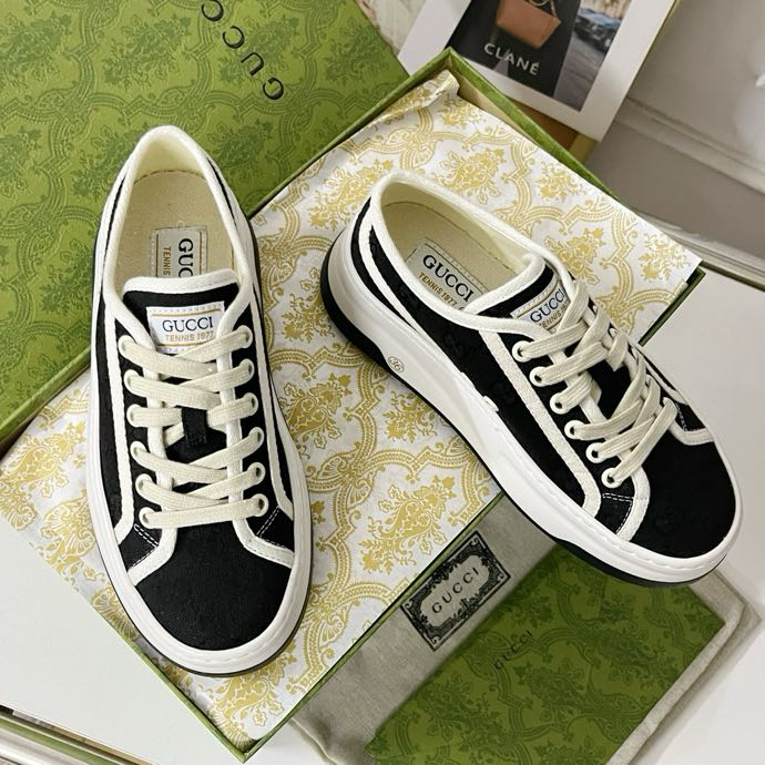 Gucci Tennis 1977 platform sneakers black