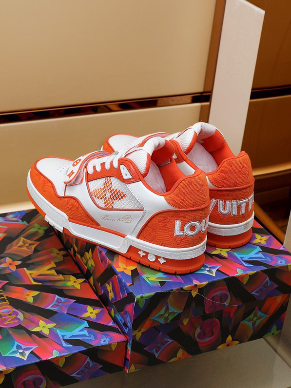 Louis Vuitton Trainer Monogram Denim Orange