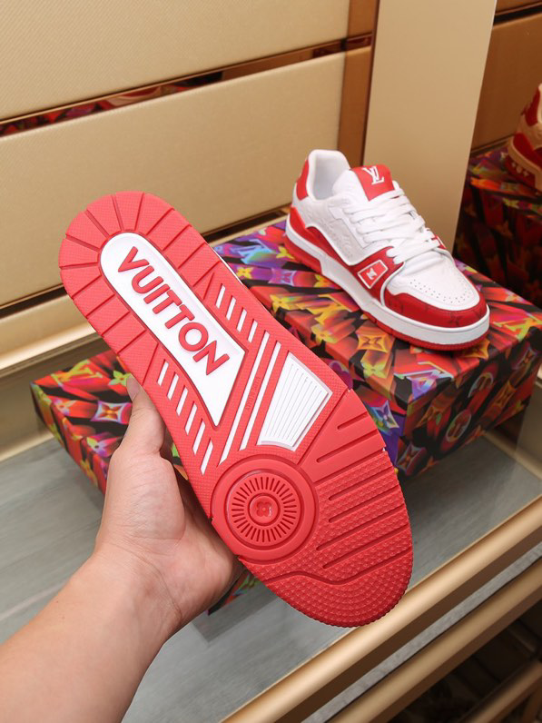 Louis Vuitton Trainer #54 Signature Red White