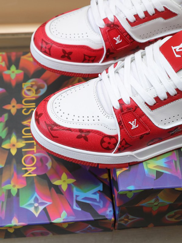 Louis Vuitton Trainer #54 Signature Red White