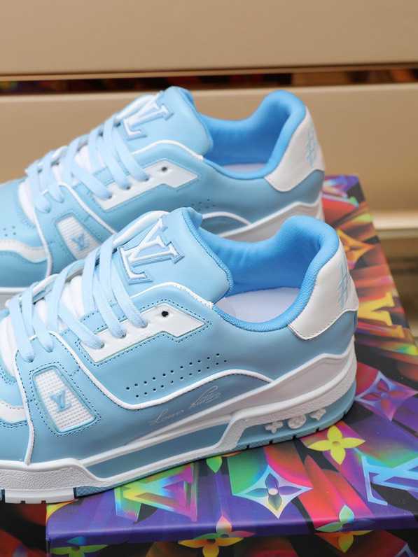 Louis Vuitton LV Trainer #54 Light Blue White