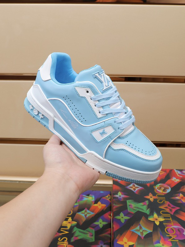 Louis Vuitton LV Trainer #54 Light Blue White