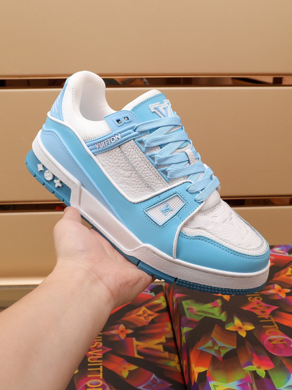 Louis Vuitton Trainer Low White Sky Blue