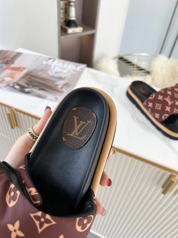 Louis Vuitton Velcro Platform Slippers