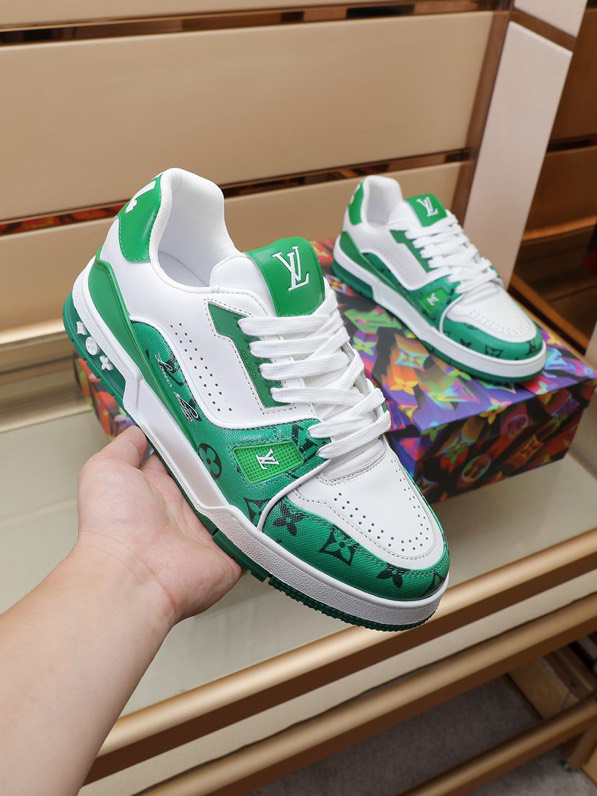 Louis Vuitton Trainer #54 Signature Green White