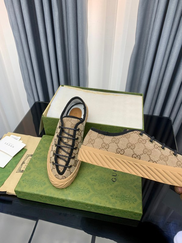 Gucci GG monogram low-top sneakers Brown