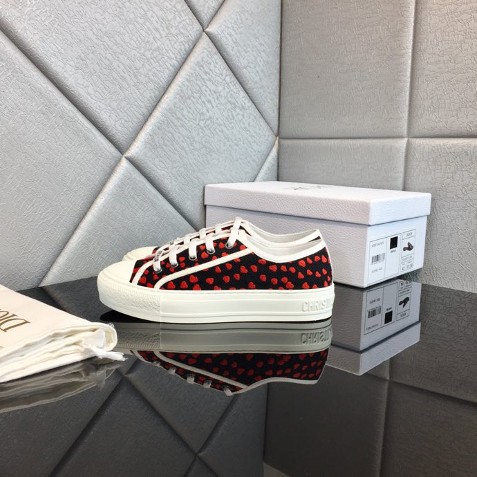 Christian Dior Walk'N'Dior 'Pop Heart' Canvas Sneaker Deep Blue Red