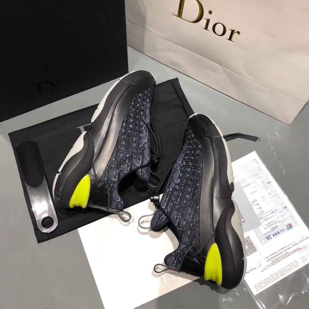 Dior B24 Oblique Cannage Motif BlackDior B24 Oblique Cannage Motif Black