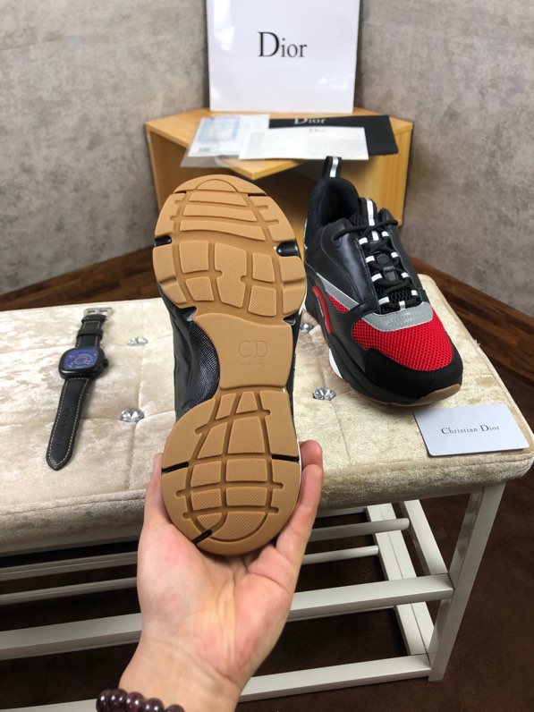 Dior Homme Black/Grey Technical Knit/Calfskin B22 Sneakers