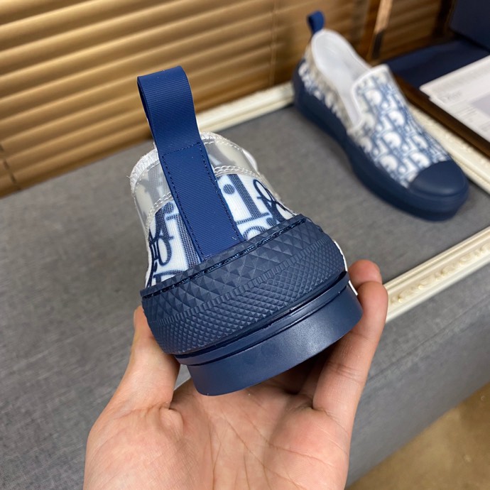 Dior Blue & White Oblique Lowtop B23 Sneakers
