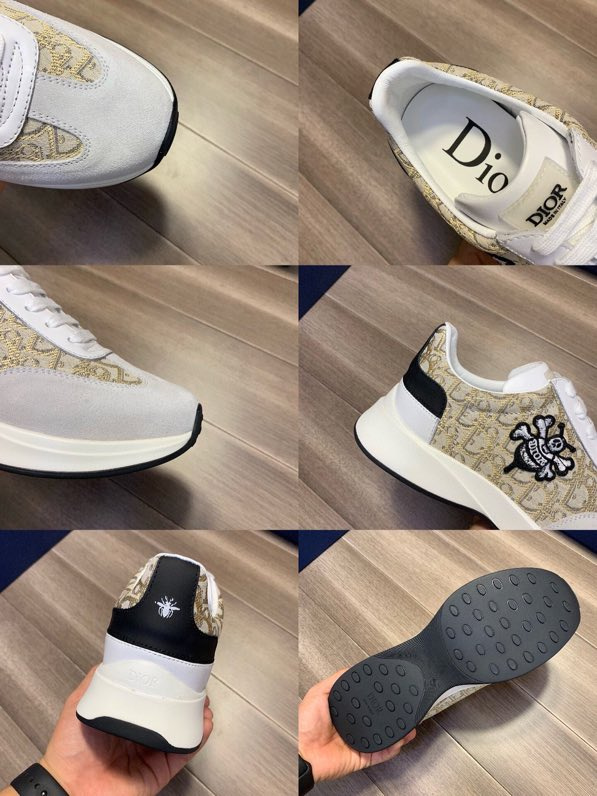 Dior B25 Runner Black Smooth Calfskin Oblique Jacquard