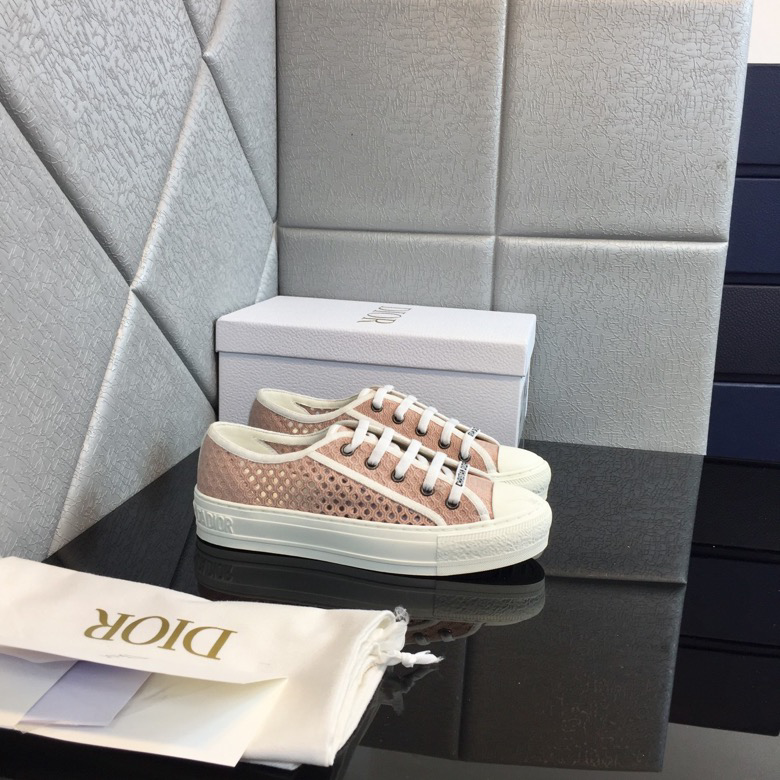 DIOR - Walk'N'Dior Platform Sneaker Nude Dior Oblique Embroidered Cotton