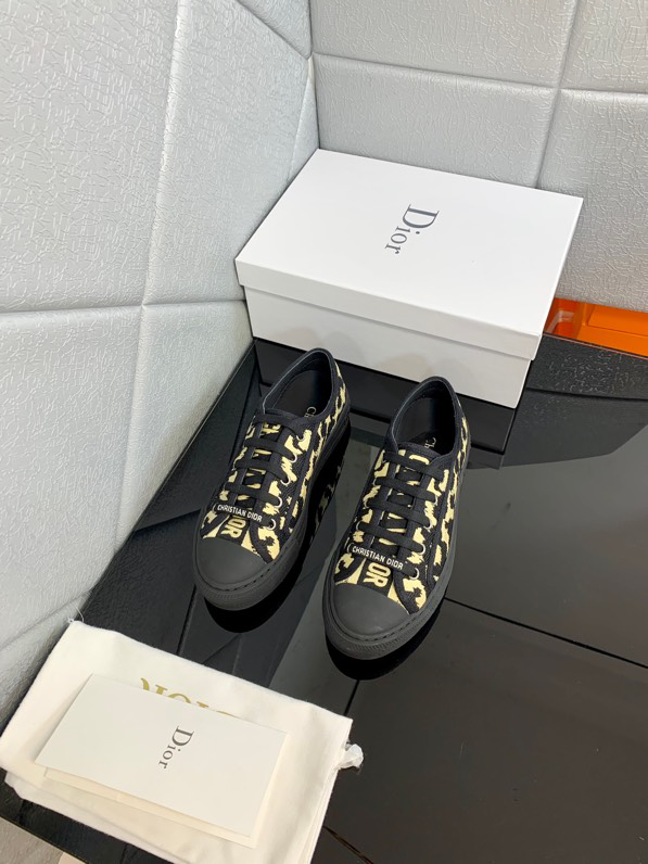DIOR Canvas Animal Print Sneakers