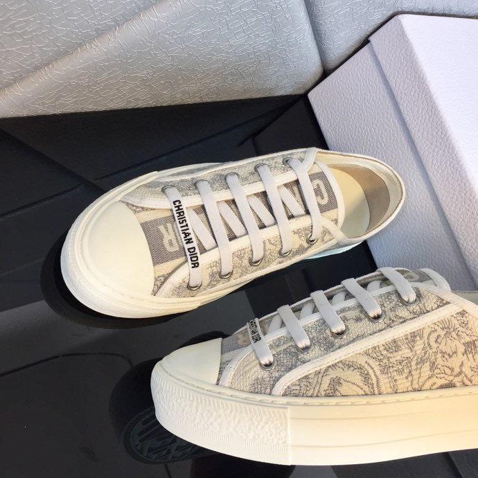 Dior Women Walk N Dior Sneaker White Macrame Embroidered Cotton