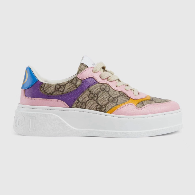 Gucci GG embossed sneakers Brown Pink